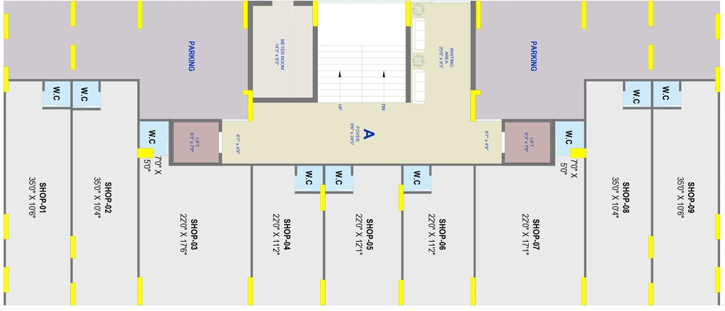 Floor Plan of Commercial Vincitore The Crest in Hathijan, Ahmedabad - Image 407539