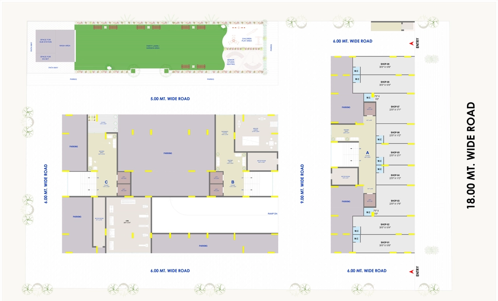 Master Plan of Commercial Vincitore The Crest in Hathijan, Ahmedabad - Image 407546