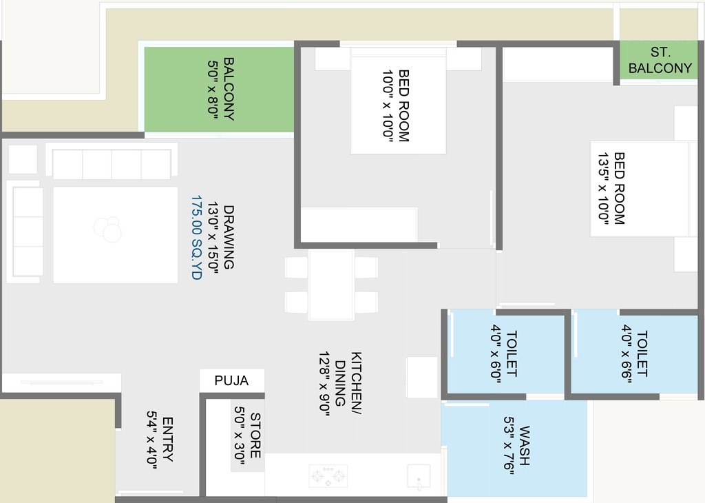 2 BHK Flat in Vincitore The Crest in Hathijan, Ahmedabad - Image 920054