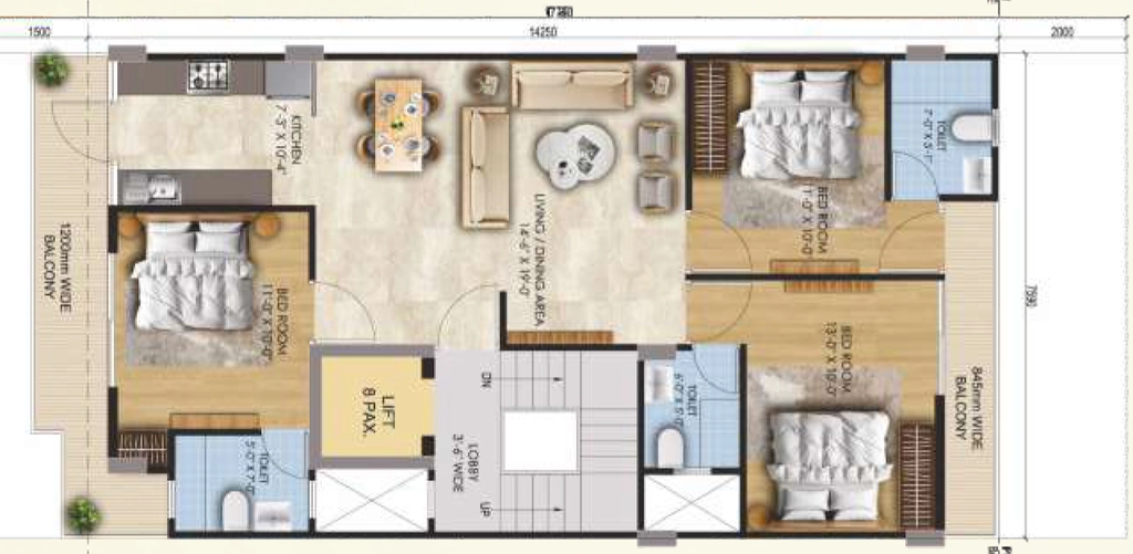 3 BHK Flat in NS Avani Signature Floors in Sohna Road, Gurgaon - Image 920057