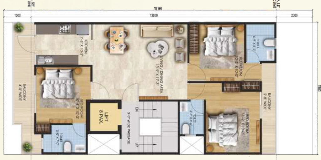 3 BHK Flat in NS Avani Signature Floors in Sohna Road, Gurgaon - Image 920058