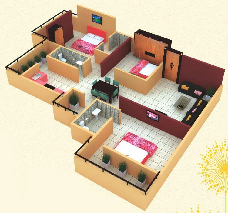 3 BHK Flat in Honey Dew in Akshayanagar, Bangalore - Image 920065