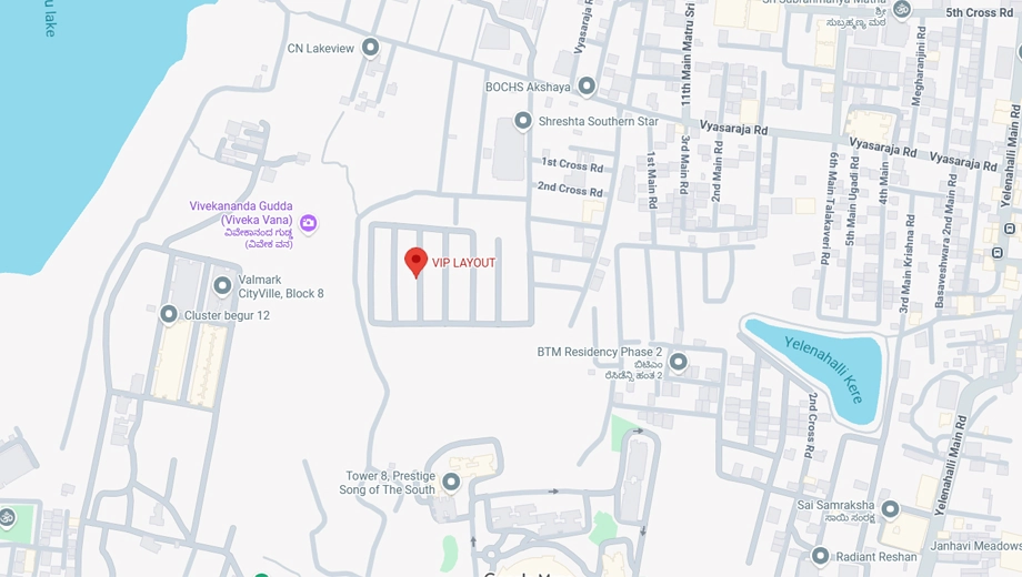 Location of Honey VIP Layout in Akshayanagar, Bangalore - Image 407603