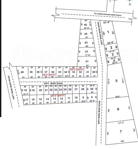 Master Plan of Honey VIP Layout in Akshayanagar, Bangalore - Image 407602