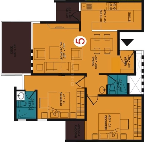 2 BHK Flat in Niranjan Genesis in Akshayanagar, Bangalore - Image 920076