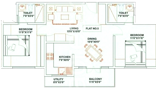 2 BHK Flat in Niranjan Maxima in Bannerghatta Main Road, Bangalore - Image 920077