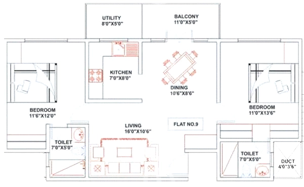 2 BHK Flat in Niranjan Maxima in Bannerghatta Main Road, Bangalore - Image 920078