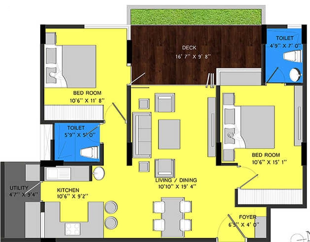2 BHK Flat in Niranjan Tridha in Begur, Bangalore - Image 920080