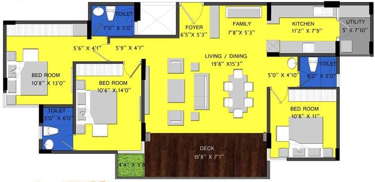 3 BHK Flat in Niranjan Tridha in Begur, Bangalore - Image 920081