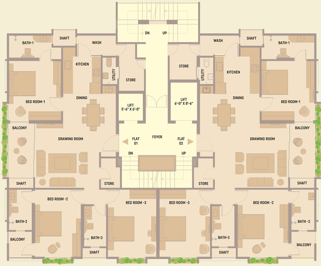 Floor Plan of Akshat Anugrah in Bapu Nagar, Jaipur - Image 407642