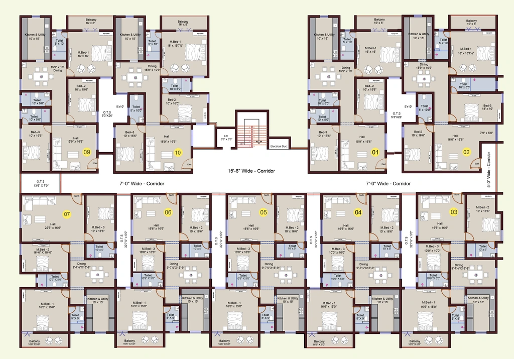 Floor Plan of Sree Dakshas Nefeli in Kalapatti, Coimbatore - Image 407665