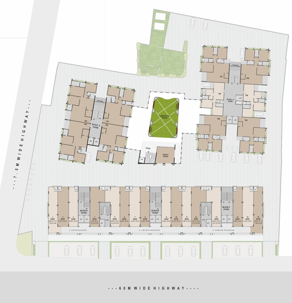 Master Plan of AK Blue Ocean in Makarba, Ahmedabad - Image 407677