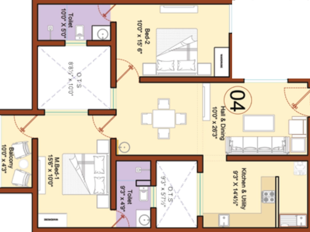 2 BHK Flat in Sree Dakshas Diora in Thudiyalur, Coimbatore - Image 920105