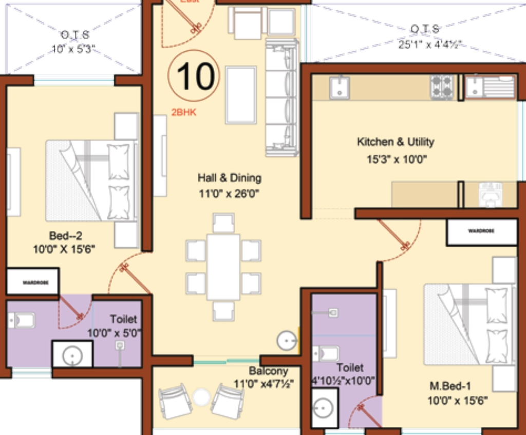 2 BHK Flat in Sree Dakshas Diora in Thudiyalur, Coimbatore - Image 920106