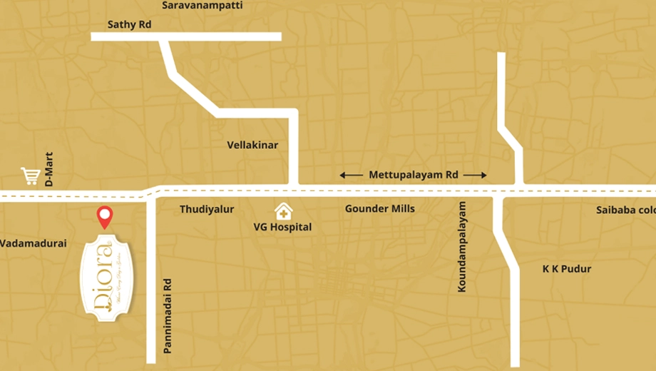 Location of Sree Dakshas Diora - Image 407690