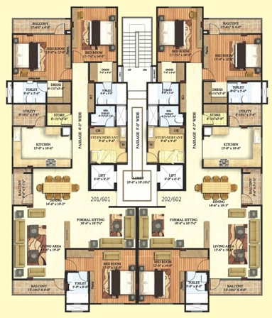 Floor Plan of JKD Pearl Landmark in Bapu Nagar, Jaipur - Image 407759
