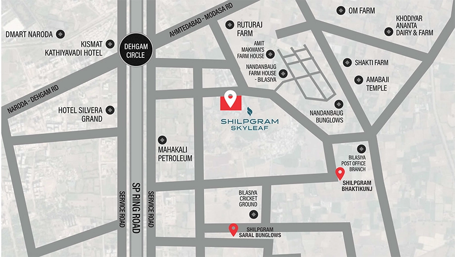 Location of Commercial Atulya Shilpgram Skyleaf - Image 407710