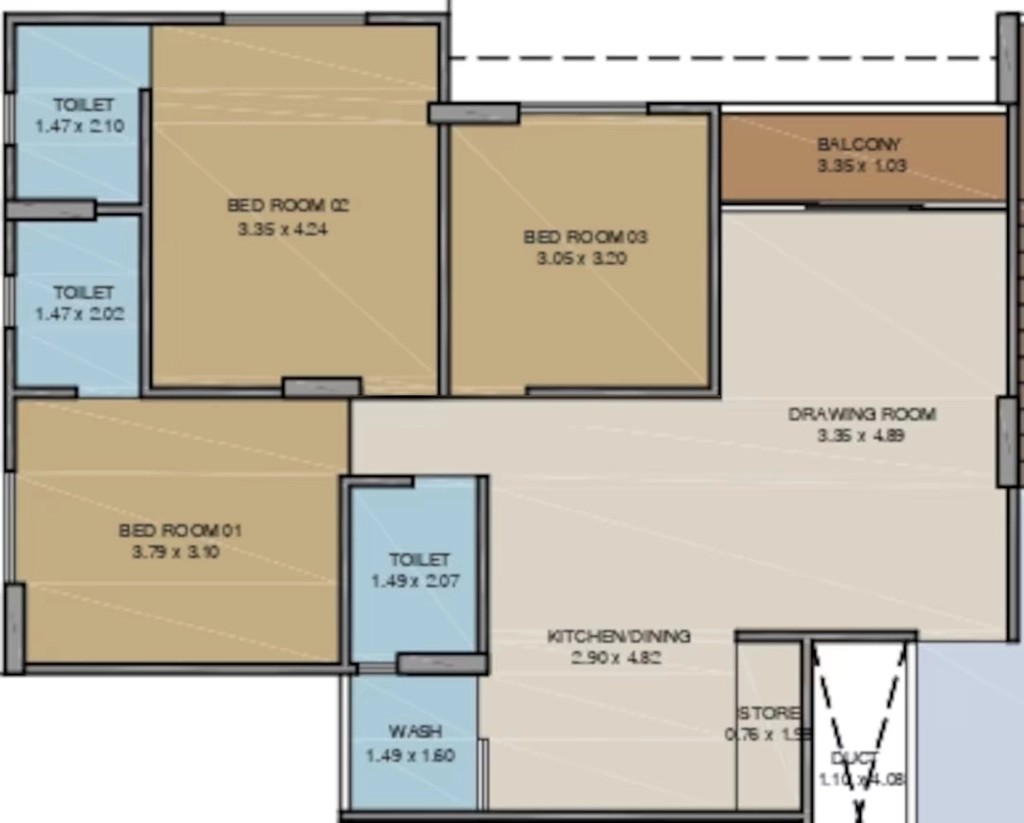 3 BHK Flat in Deval Gurukrupa Lakeview in New Ranip, Ahmedabad - Image 920116