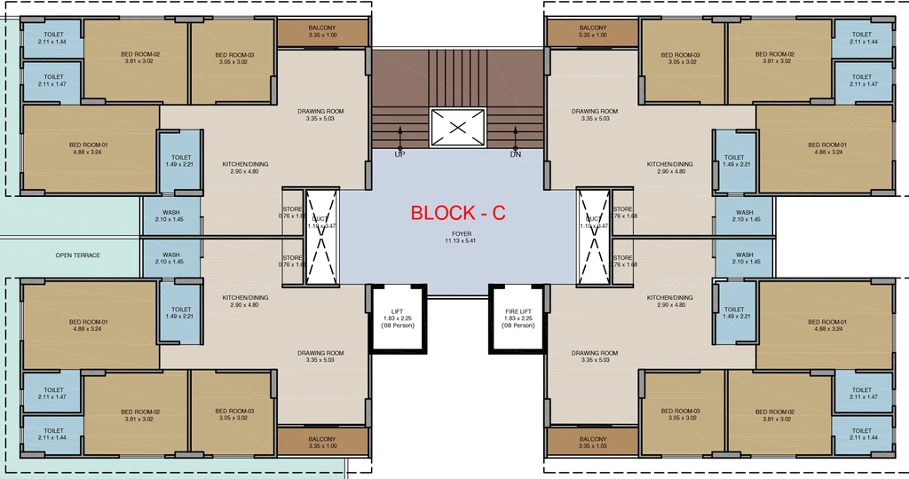 Floor Plan of Deval Gurukrupa Lakeview in New Ranip, Ahmedabad - Image 407730