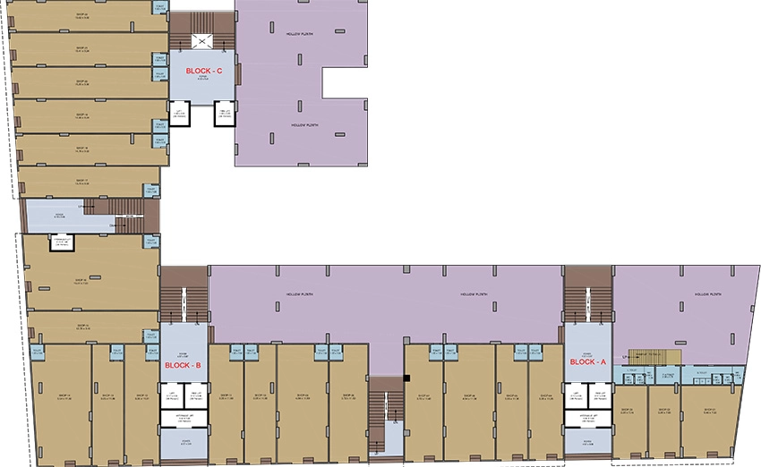 Floor Plan of Commercial Deval Gurukrupa Lakeview in New Ranip, Ahmedabad - Image 407749