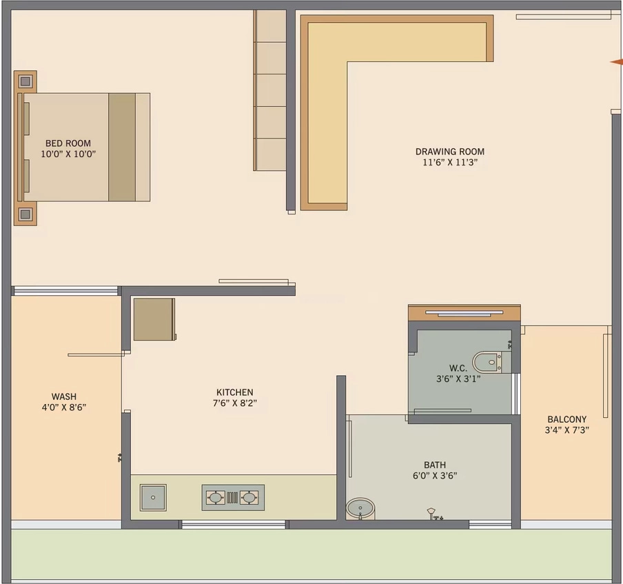 1 BHK Flat in Kalp Gajanan Hill 2 in Vatva, Ahmedabad - Image 920137
