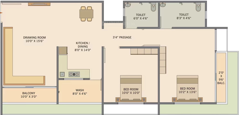 3 BHK Flat in Kalp Gajanan Hill 2 in Vatva, Ahmedabad - Image 920142