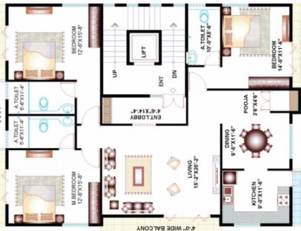 3 BHK Flat in Amigo Casa Feliz in Pulikeshi Nagar, Bangalore - Image 920152