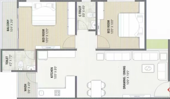 2 BHK Flat in Darshan Mansi Enclave in Bopal, Ahmedabad - Image 920157