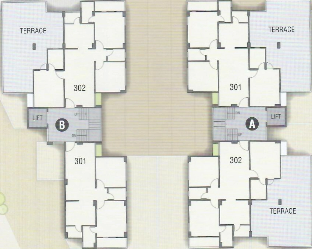 Floor Plan of Darshan Mansi Enclave in Bopal, Ahmedabad - Image 407853