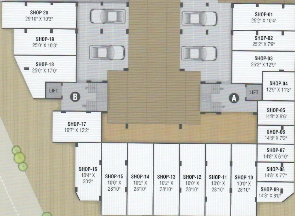 Floor Plan of Commercial Darshan Mansi Enclave in Bopal, Ahmedabad - Image 407859