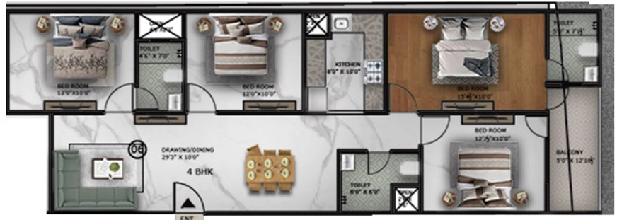 4 BHK Flat in Capital 107 in Sector 107, Noida - Image 920169