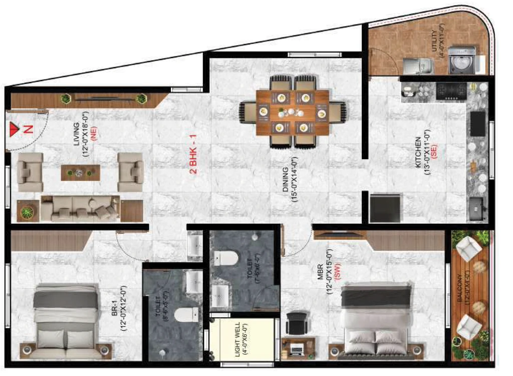 2 BHK Flat in Amigo Palacio in Chikkagubbi, Bangalore - Image 920161