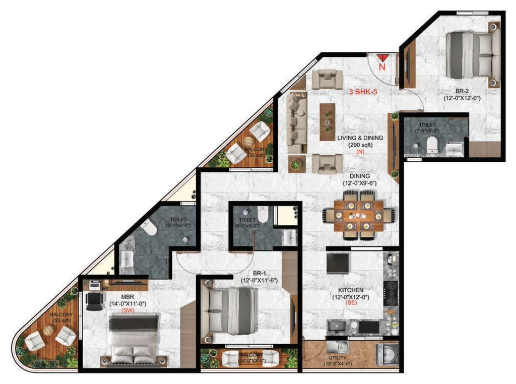 3 BHK Flat in Amigo Palacio in Chikkagubbi, Bangalore - Image 920162