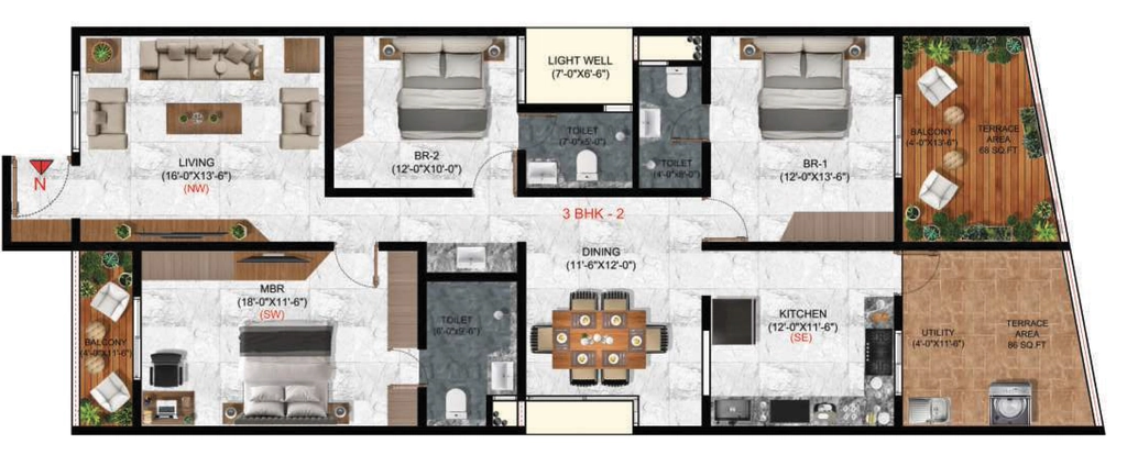 3 BHK Flat in Amigo Palacio in Chikkagubbi, Bangalore - Image 920164