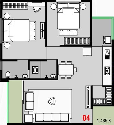 2 BHK Flat in Adityaraj Merriott Homes in Odhav, Ahmedabad - Image 920166