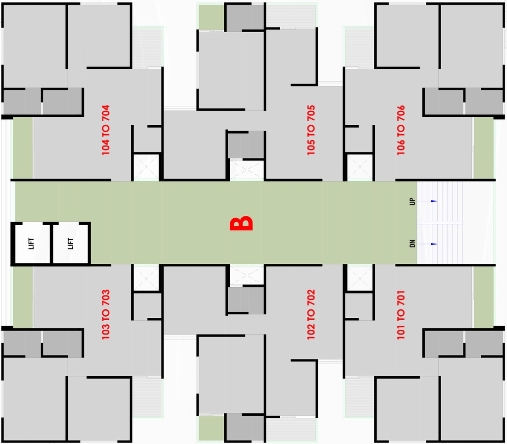 Floor Plan of Adityaraj Merriott Homes in Odhav, Ahmedabad - Image 407881