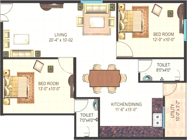 2 BHK Flat in Amigo Sri Sai Icon in Bellandur, Bangalore - Image 920172