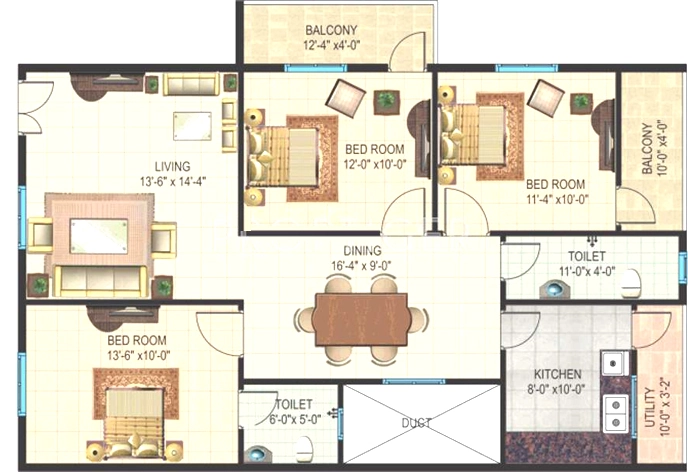 3 BHK Flat in Amigo Sri Sai Icon in Bellandur, Bangalore - Image 920173