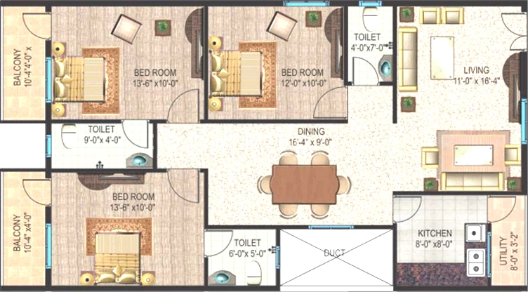 3 BHK Flat in Amigo Sri Sai Icon in Bellandur, Bangalore - Image 920174