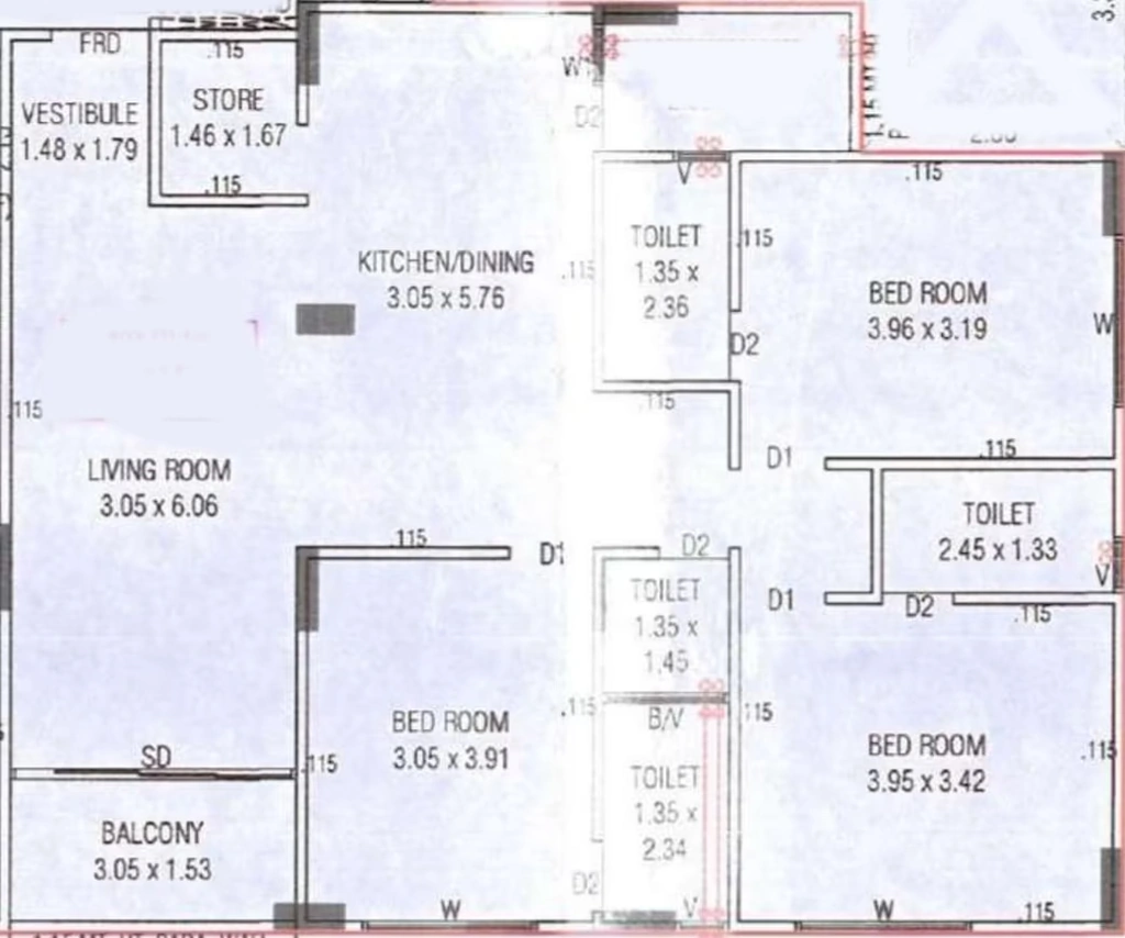 3 BHK Flat in Millennium Harmony in Juhapura, Ahmedabad - Image 920176