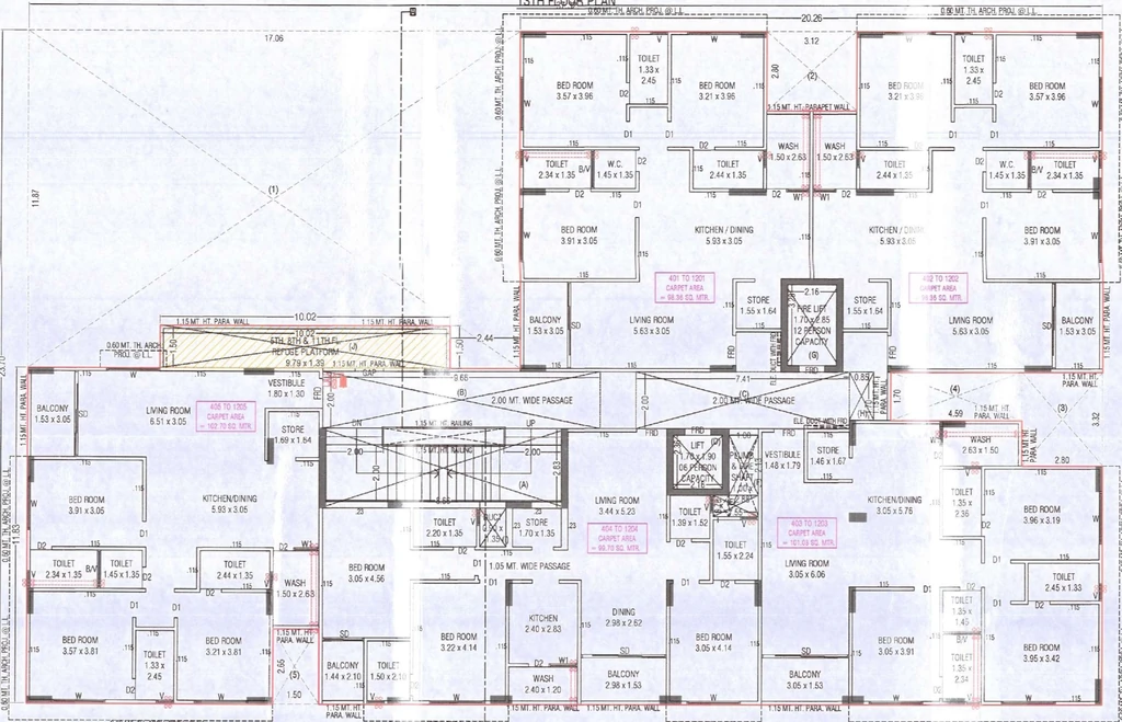 Floor Plan of Millennium Harmony in Juhapura, Ahmedabad - Image 407902