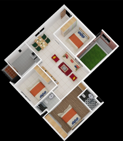 3 BHK Flat in Hatha Coco Nest in Bellandur, Bangalore - Image 920196