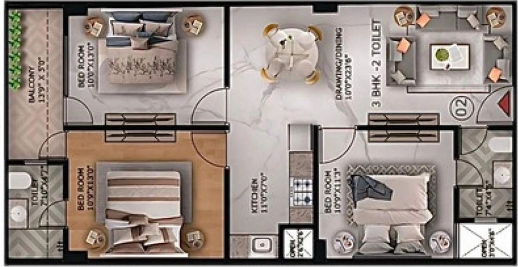 3 BHK Flat in Capital Hometech Pride 2 in Sector 74, Noida - Image 920205