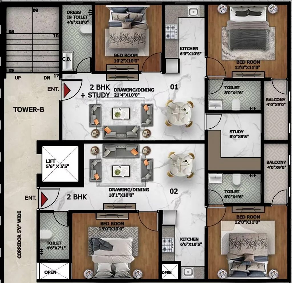 Floor Plan of Capital Hometech Pride 2 in Sector 74, Noida - Image 407964