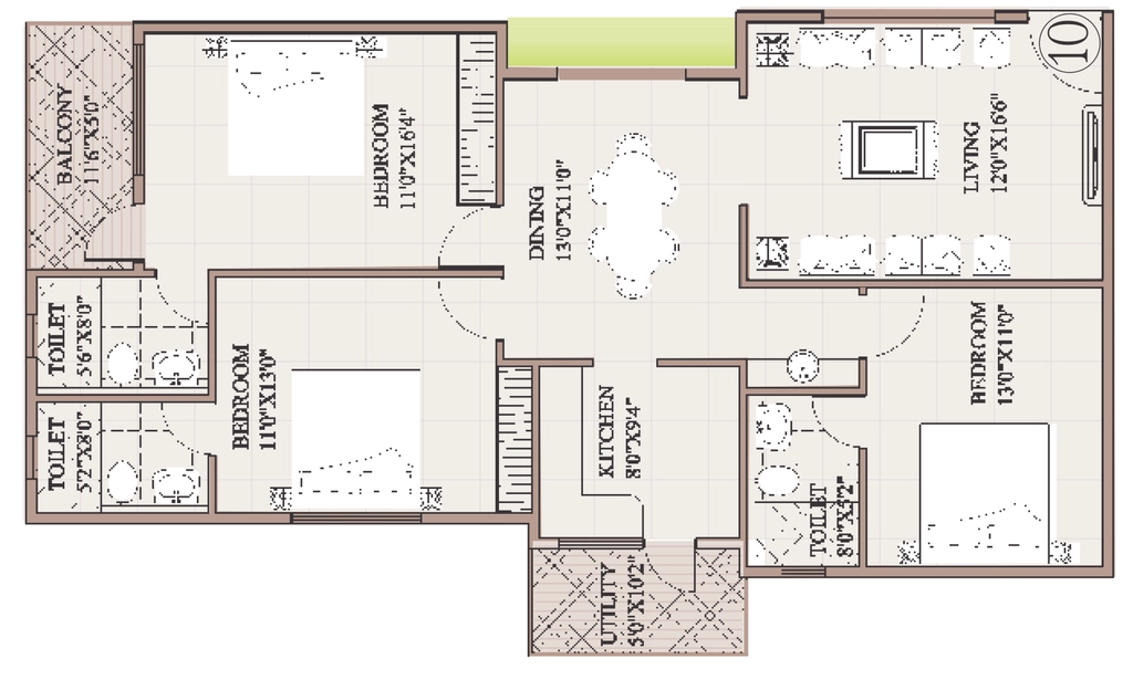 3 BHK Flat in Vars Splendid in KR Puram, Bangalore - Image 920210