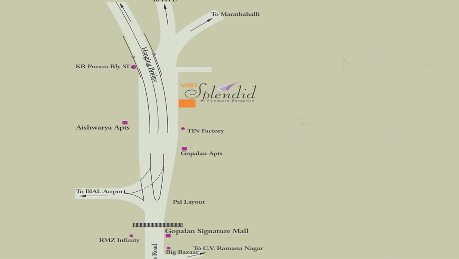 Location of Vars Splendid in KR Puram, Bangalore - Image 407975