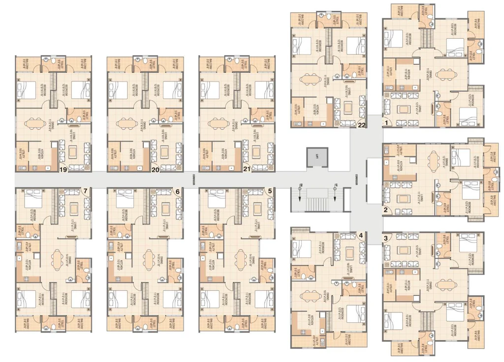 Floor Plan of Vars Parkwood in Bellandur, Bangalore - Image 407968