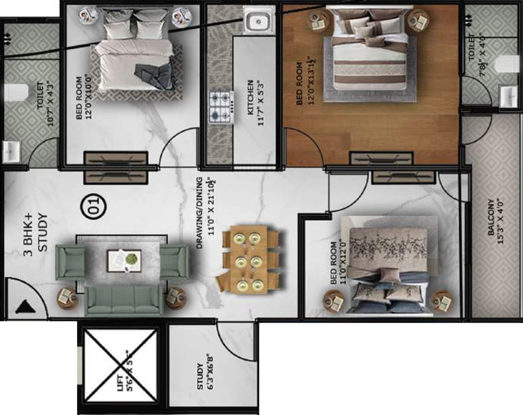 3 BHK Flat in Capital Homtech Homes 102 in Sector 102, Noida - Image 920213