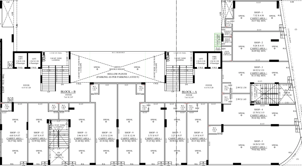 Floor Plan of Commercial Shree Aastha Legacy in Chandkheda, Ahmedabad - Image 407997