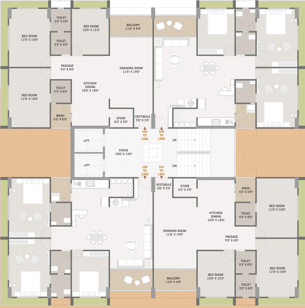 Floor Plan of Shree Elegance in Hathijan, Ahmedabad - Image 408005